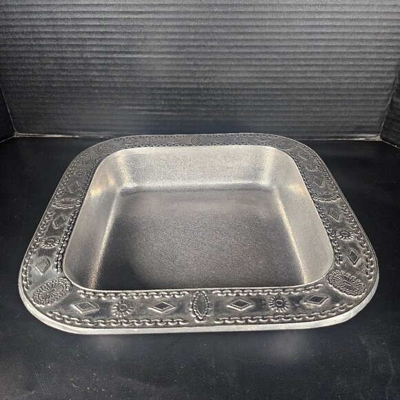 Wilson, Armetale Monterey Hollware Square Baker Southwestern Design Retired - Picture 3 of 12